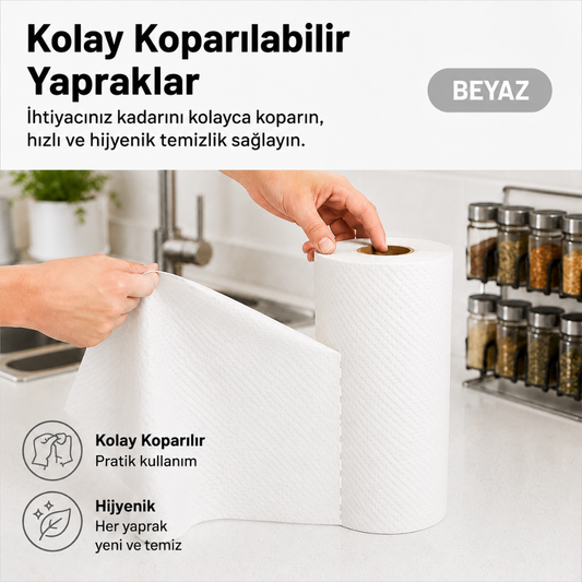 Fabemax Kullan At Temizlik Bezi Havlusu Beyaz