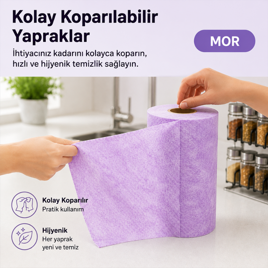 Fabemax Kullan At Temizlik Bezi Havlusu Mor
