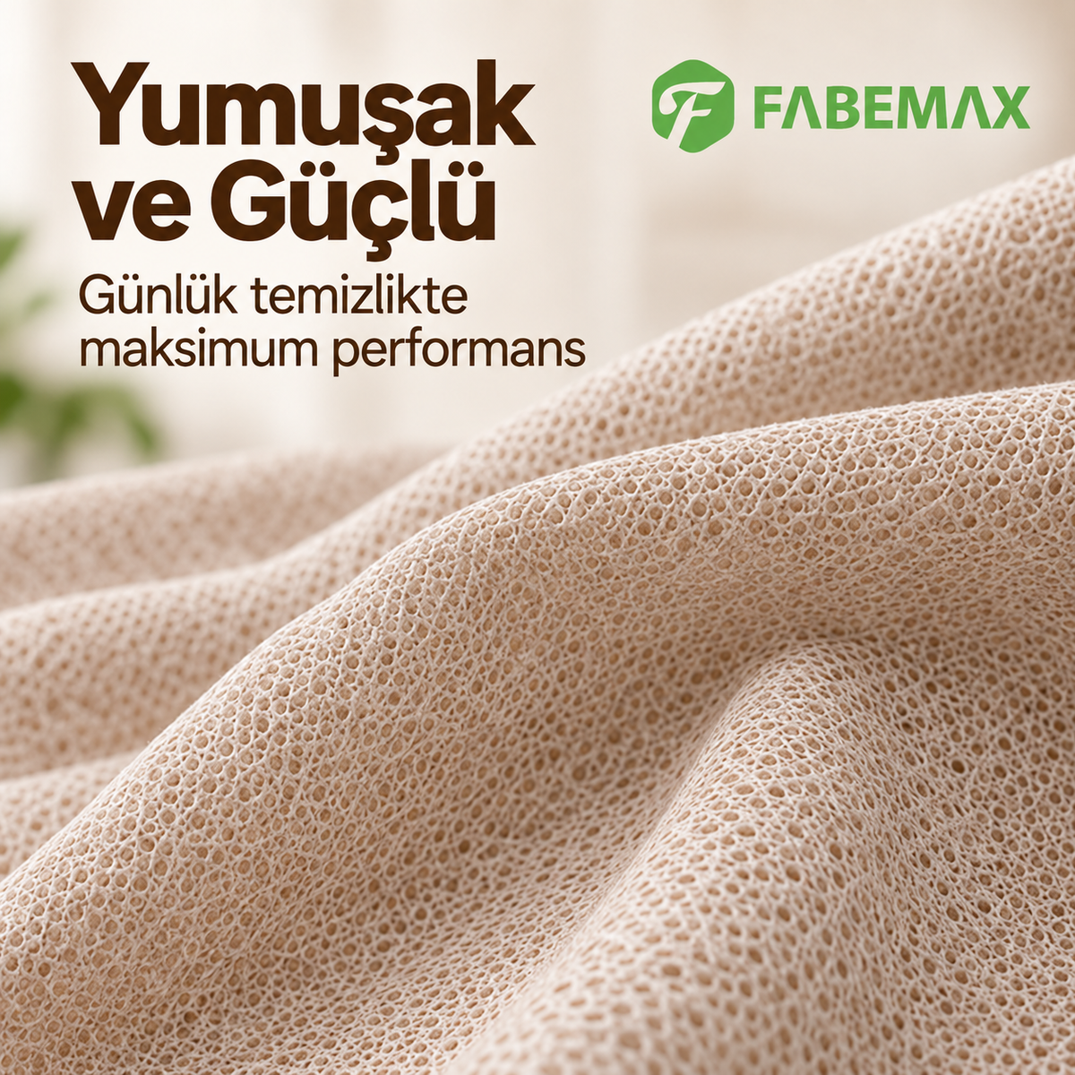 Fabemax Kullan At Temizlik Bezi Havlusu Kahverengi