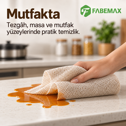 Fabemax Kullan At Temizlik Bezi Havlusu Kahverengi