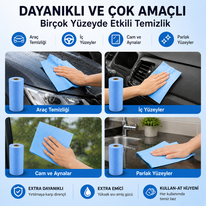 Fabemax Kullan At Temizlik Bezi Havlusu Mavi
